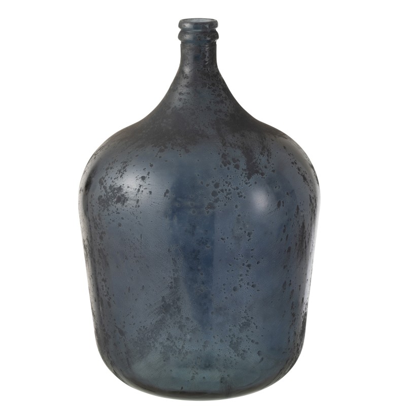 VASE GLASS VINTAGE GREY BLUE 60